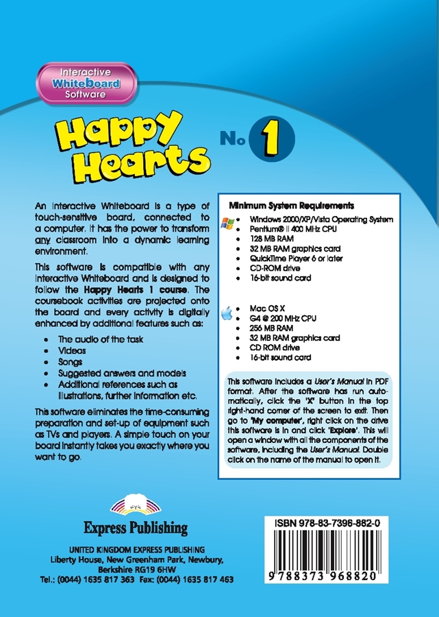 Happy Hearts 1. Interactive Whiteboard Software (płyta)